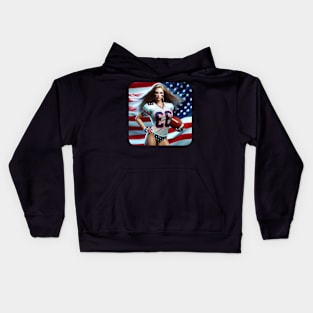 American Woman NFL Football Player #17 Kids Hoodie